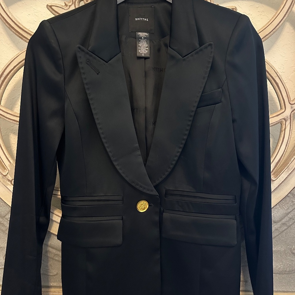 Smythe Satin Tuxedo - stunning and eye catching